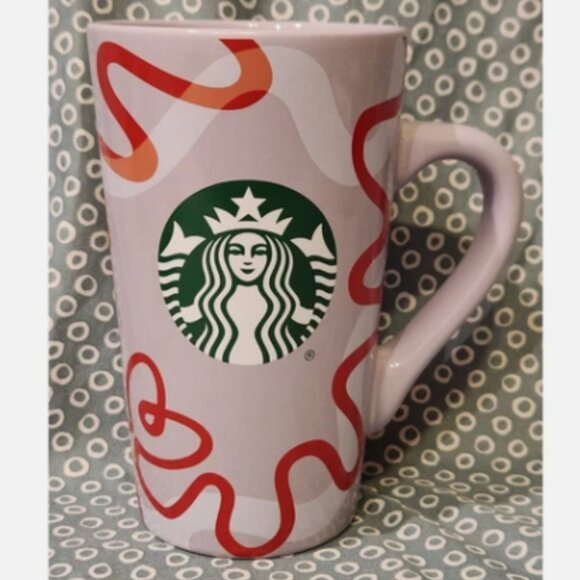 Starbucks 2023 Large 16 Oz Purple Red Coffee Latte Mug Cup - Picture 1 of 7